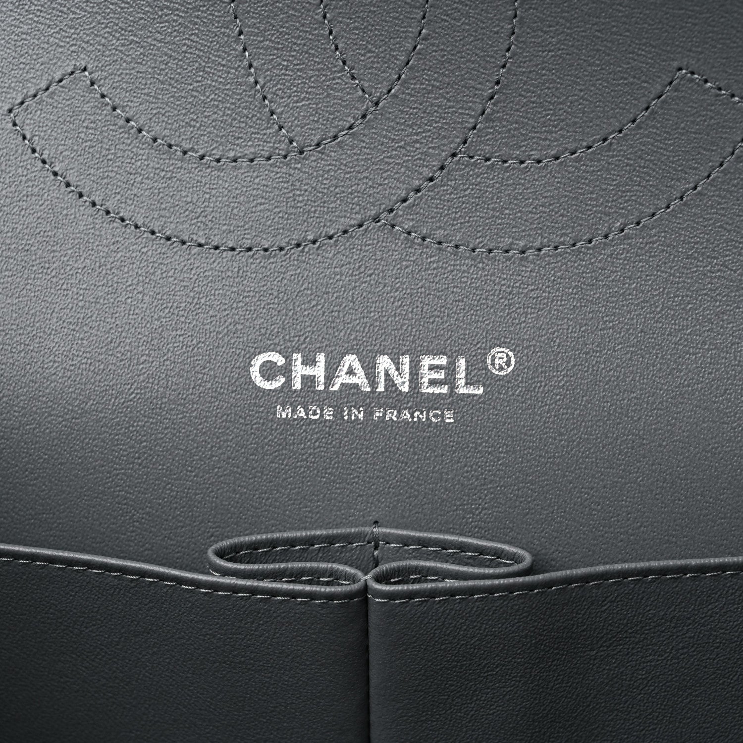 Chanel Caviar Quilted Jumbo Double Flap Grey 6 of 9