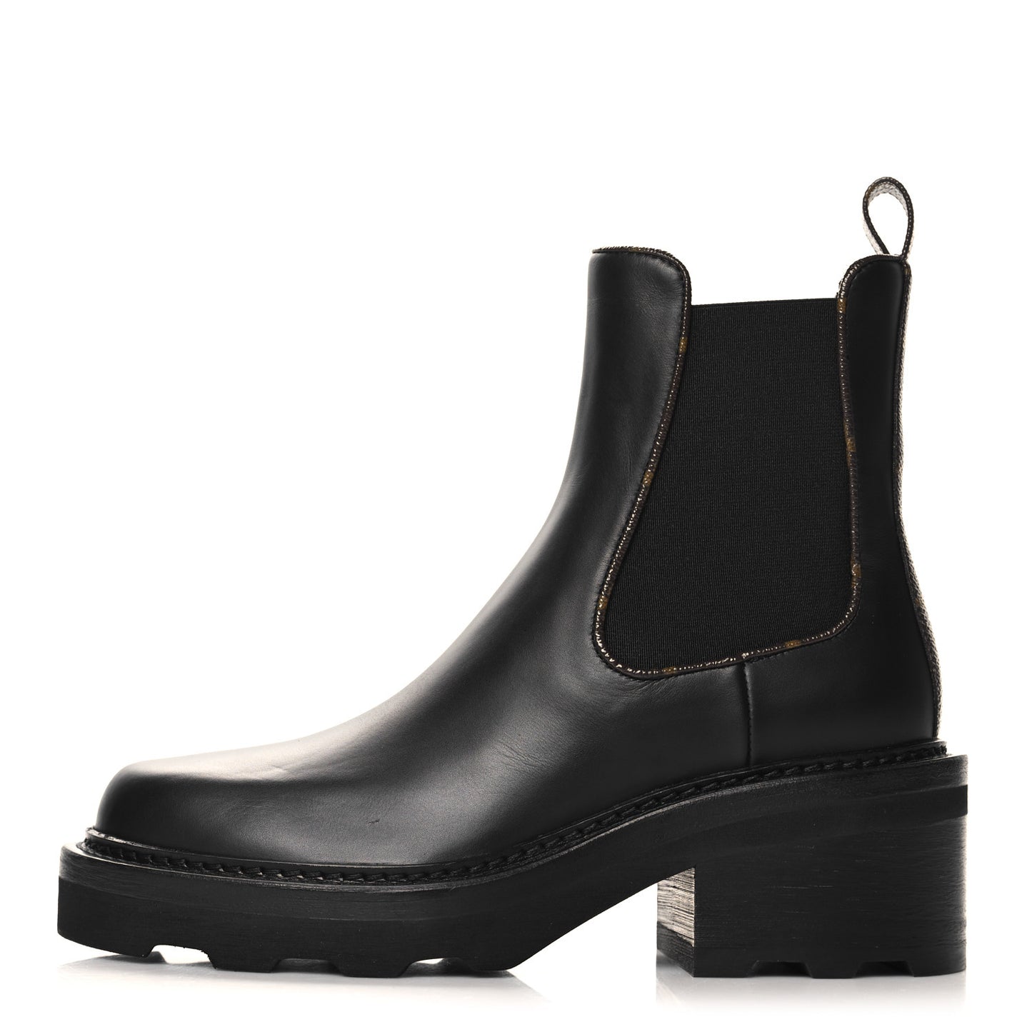 Calfskin Monogram Beaubourg Ankle Boots 37.5 Black