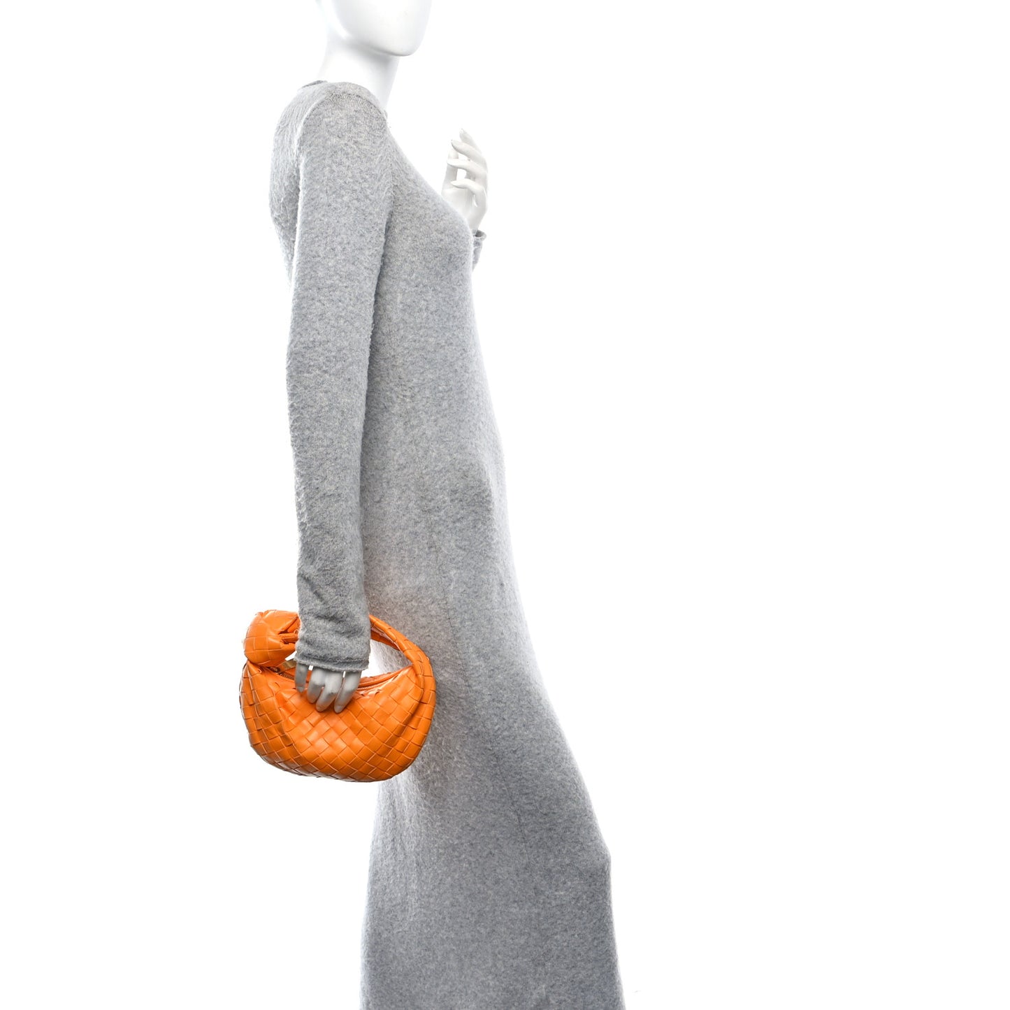 Nappa Intrecciato Mini Jodie Tangerine