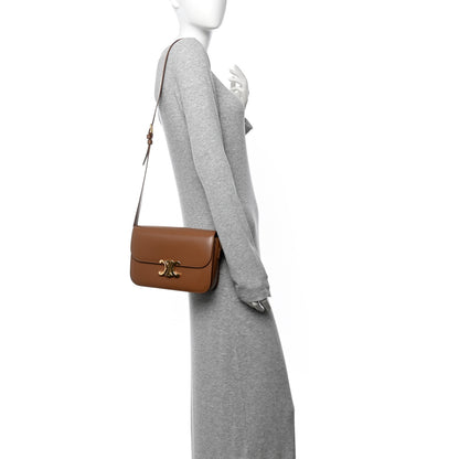 Celine Shiny Calfskin Medium Triomphe Bronze 2 of 12