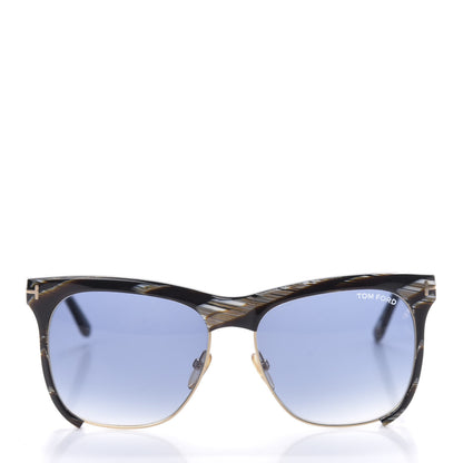 Tom Ford Thea Sunglasses TF366 Blue Brown Horn 2 of 8