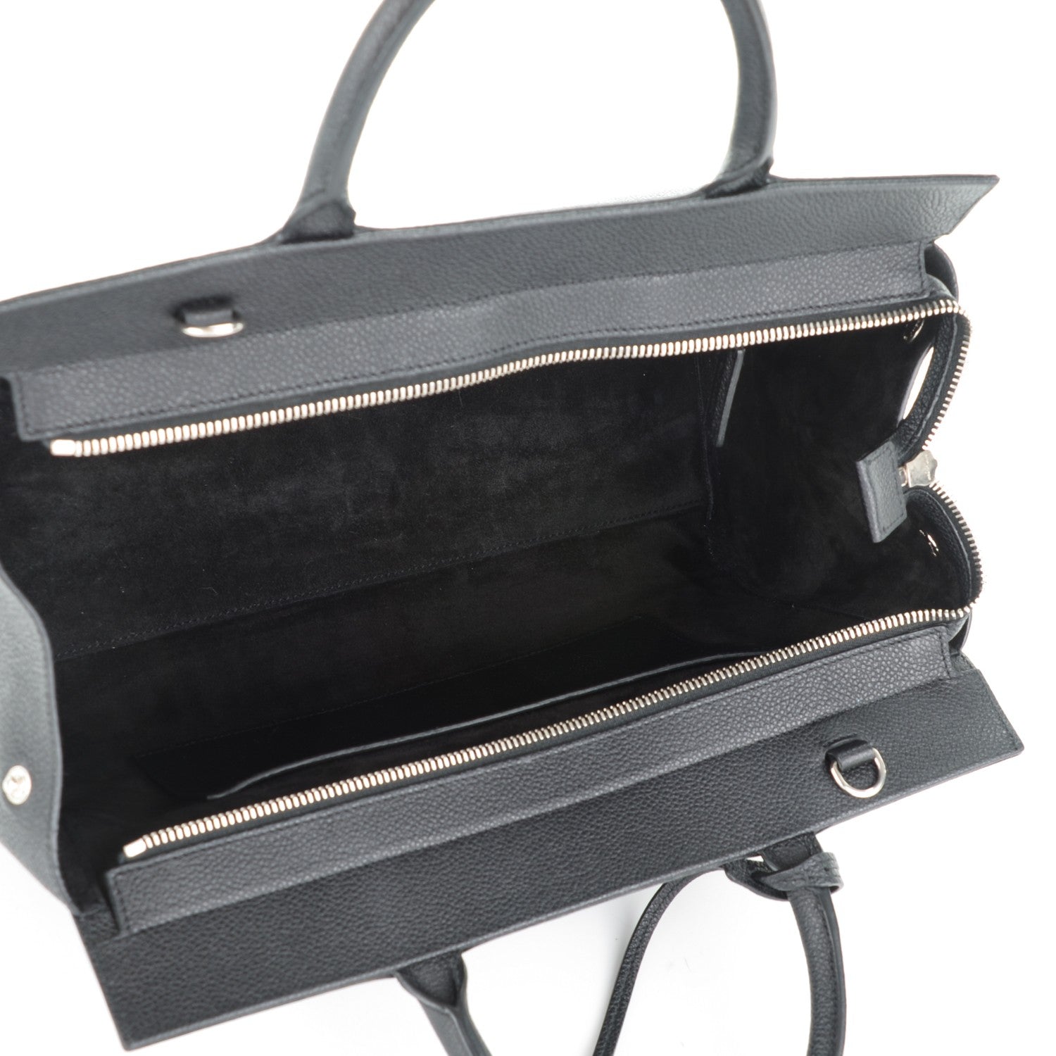 Saint Laurent Grained Calfskin Small Cabas Rive Gauche Black 5 of 7