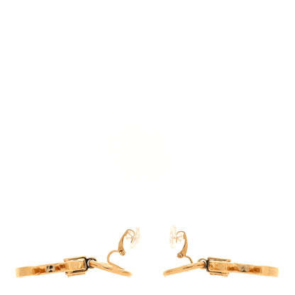 Chanel Metal Resin CC Clip On Earrings Gold Orange Black 3 of 5