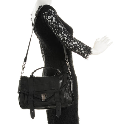 Proenza Schouler Lambskin Medium PS1 Satchel Black 6 of 14