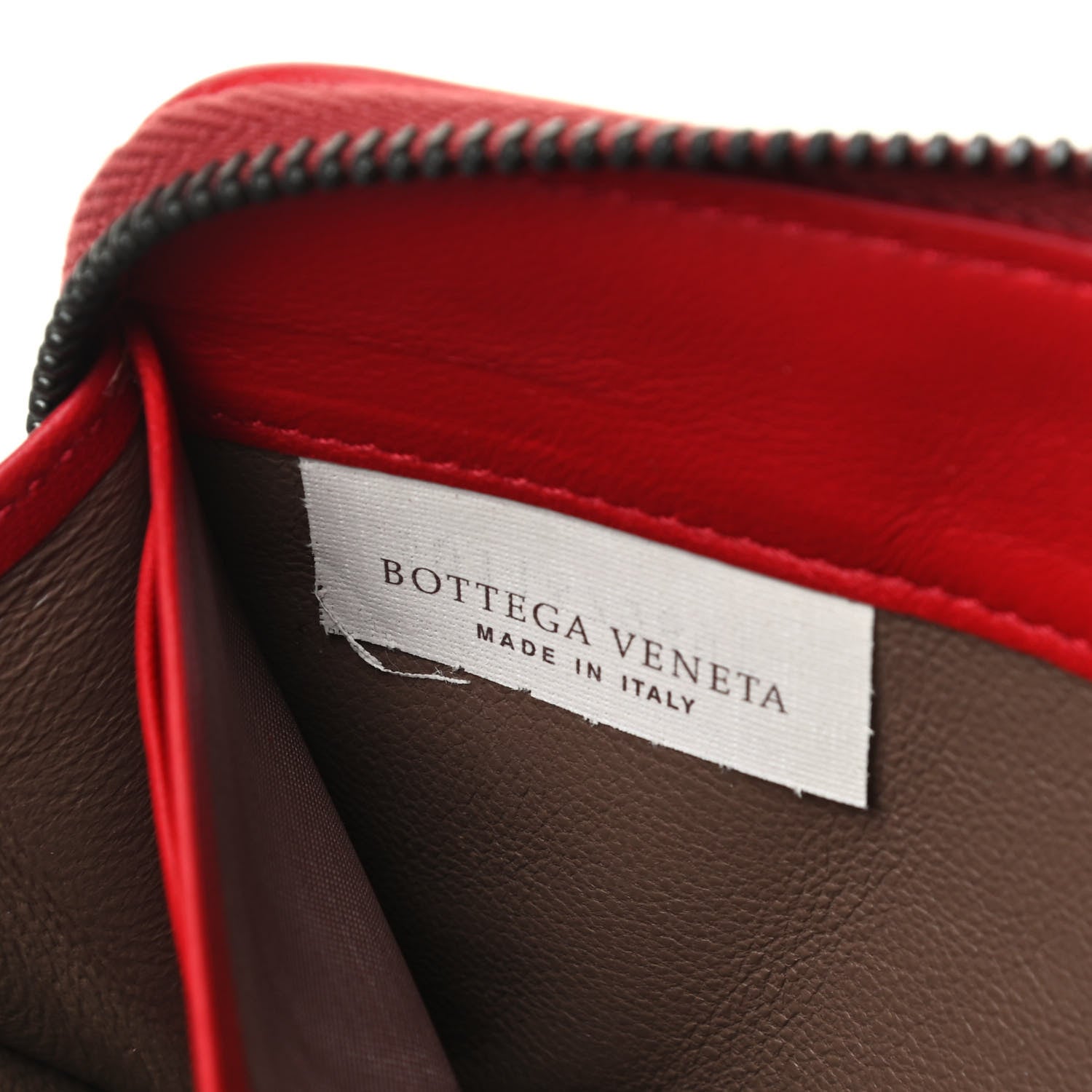 Bottega Veneta Nappa Intrecciato Zip Around Wallet China Red 7 of 8
