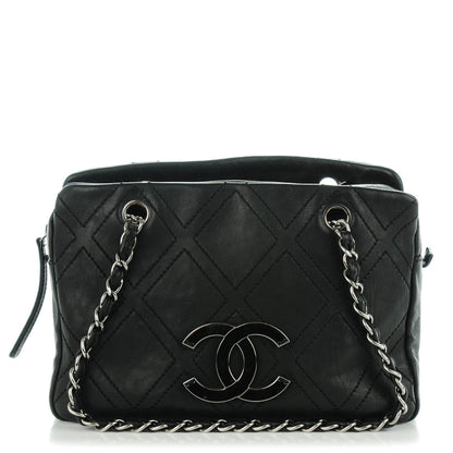 Chanel Calfskin Small Diamond Stitch Tote Black 1 of 7