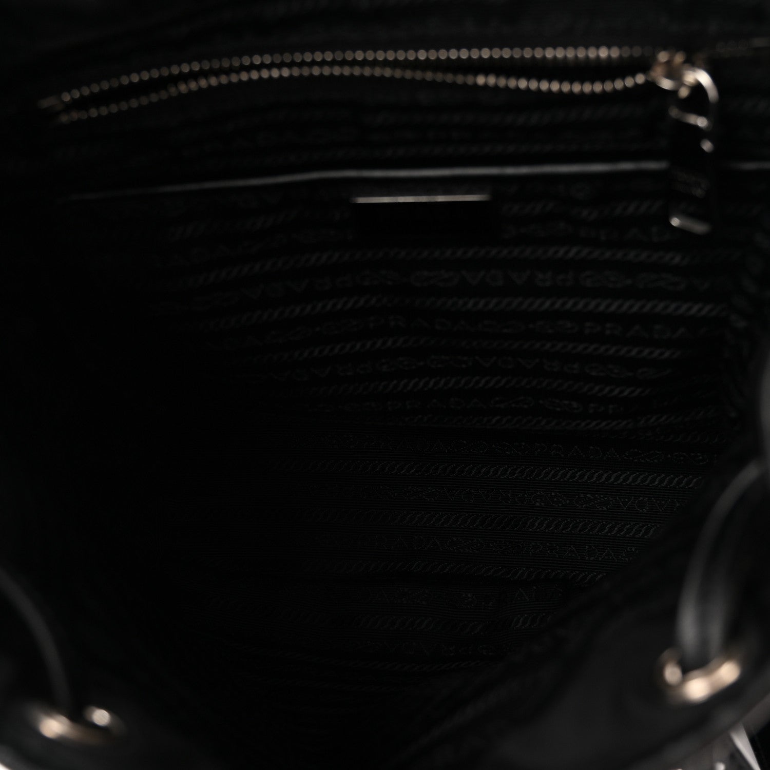 Prada Tessuto Nylon Soft Calfskin Small Backpack Black 5 of 9