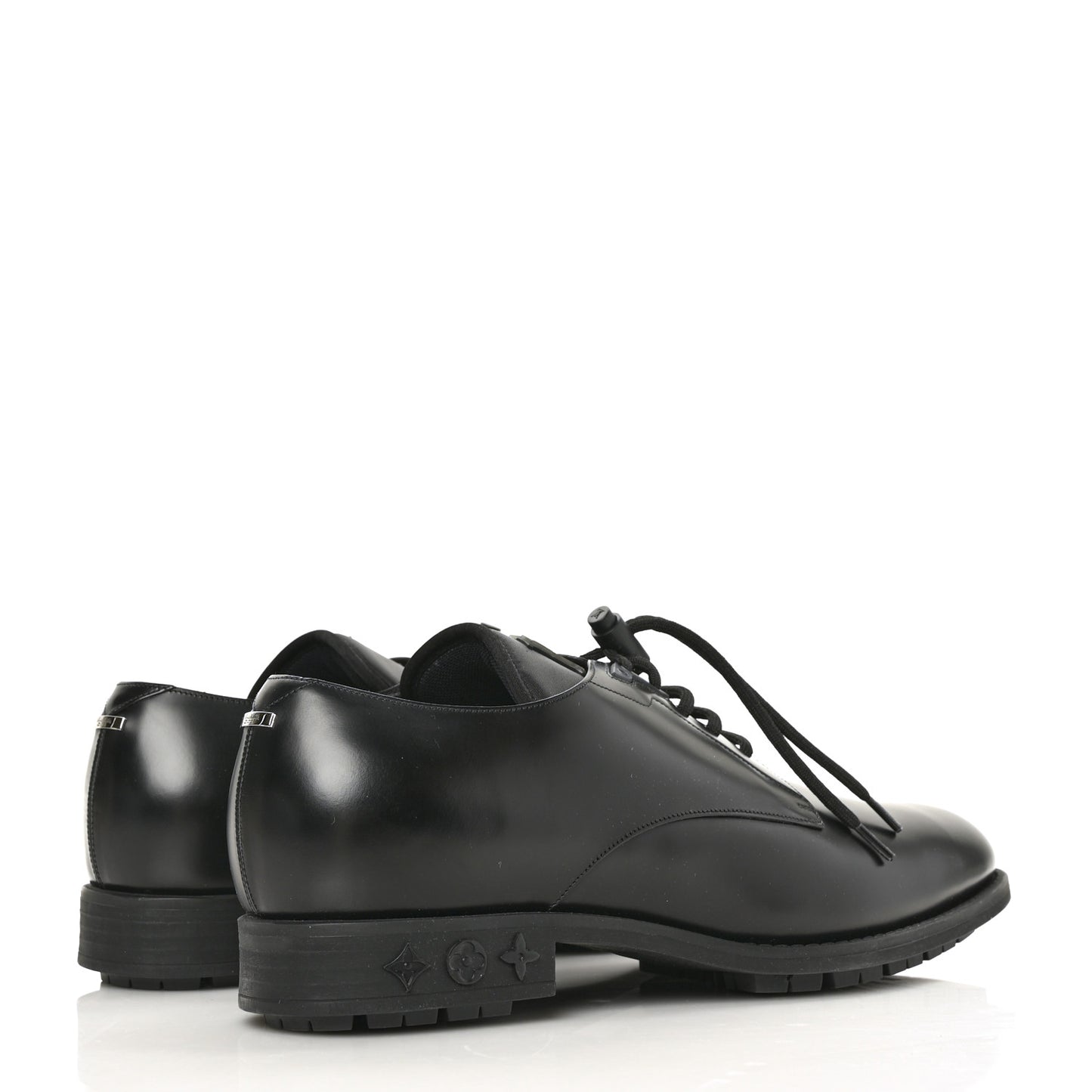 Calfskin Mens Formal Derby Shoes 9.5 Black