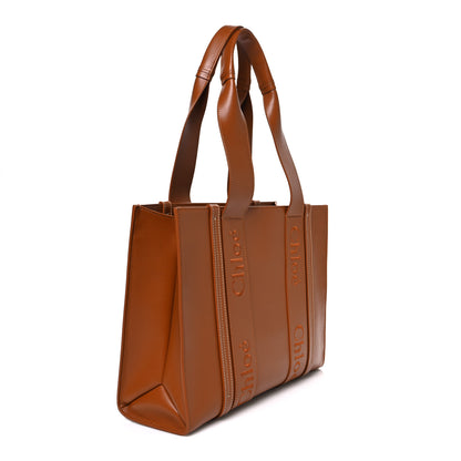 Chloe Calfskin Medium Woody Tote Caramel 3 of 10