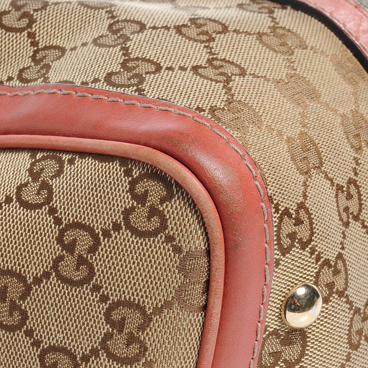 Gucci Monogram Vintage Web Medium Boston 5 of 9