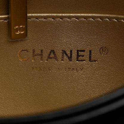Chanel Shiny Lambskin Quilted Enamel CC Small Flap Black 6 of 10