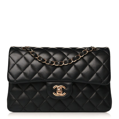 Chanel Lambskin Quilted Small Double Flap Black 1 of 8