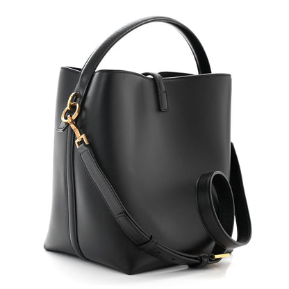 Saint Laurent Smooth Shiny Calfskin Monogram Le 37 Bucket Bag Black 4 of 10