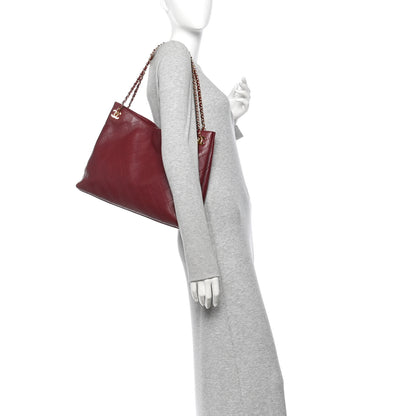 Chanel Lambskin Quilted Eyes On You Large Shopping Bag Burgundy 2 of 10