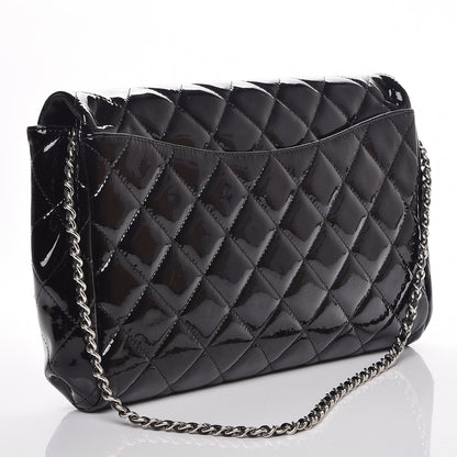 Chanel Patent Quilted Clutch with Chain Flap Black 3 of 7