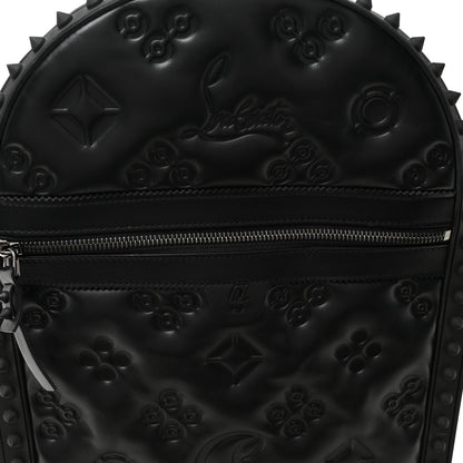 Christian Louboutin Calfskin Embossed Backparis Spiked Backpack Black 8 of 10