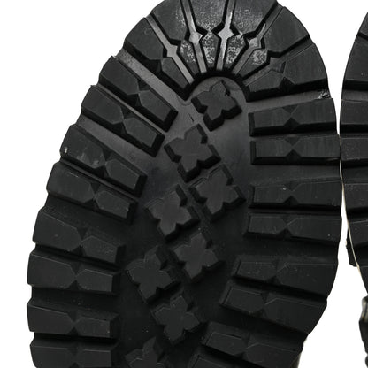 Jimmy Choo Grainy Calfskin Shearling Hillary Flat Boots 38.5 Dark Grey 7 of 9