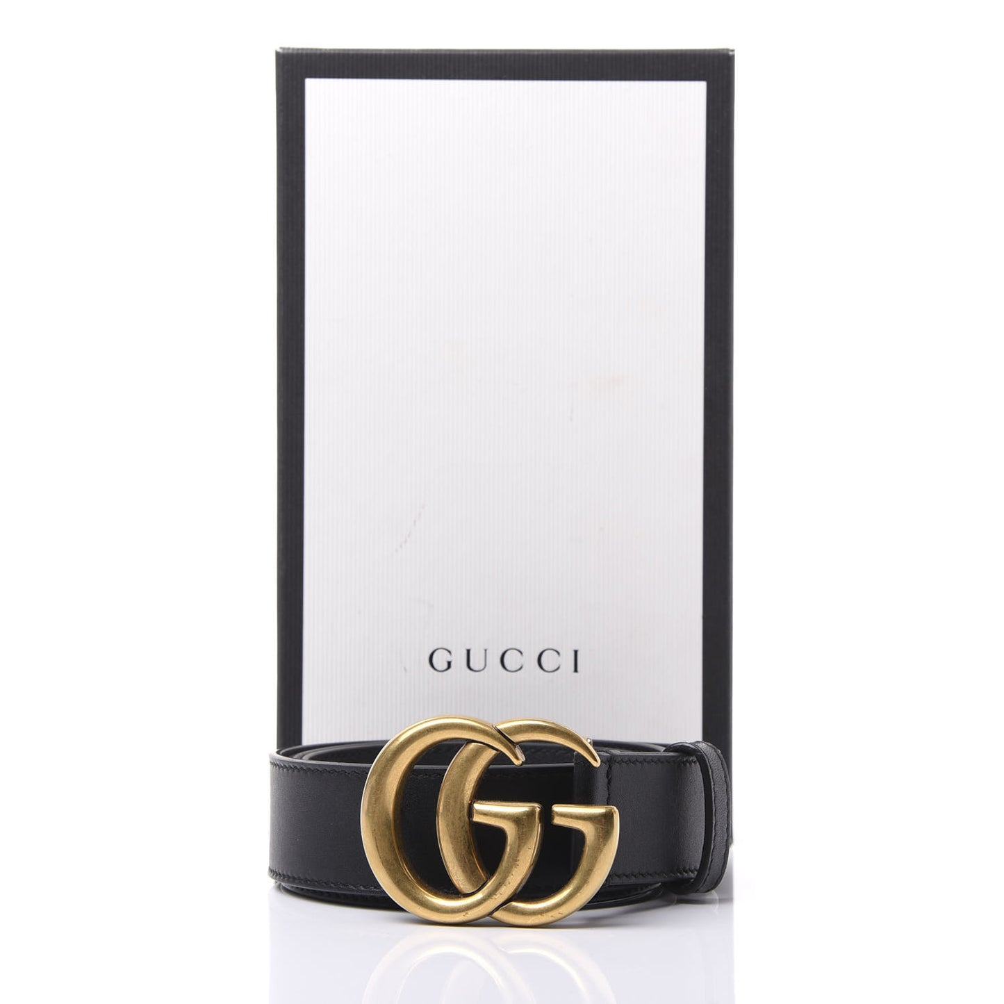 Calfskin Double G 30mm Belt 80 32 Black