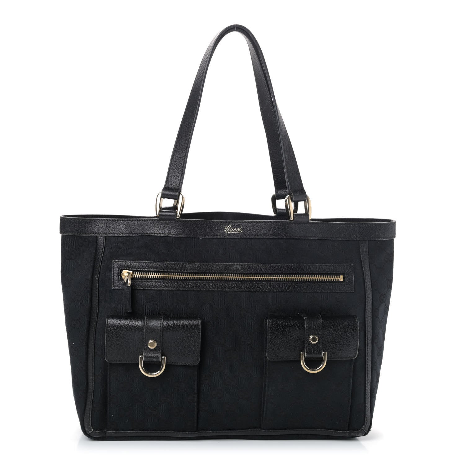 Gucci Monogram Abbey D Ring Tote Black 1 of 4