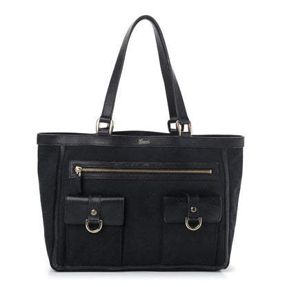 Gucci Monogram Abbey D Ring Tote Black 1 of 4