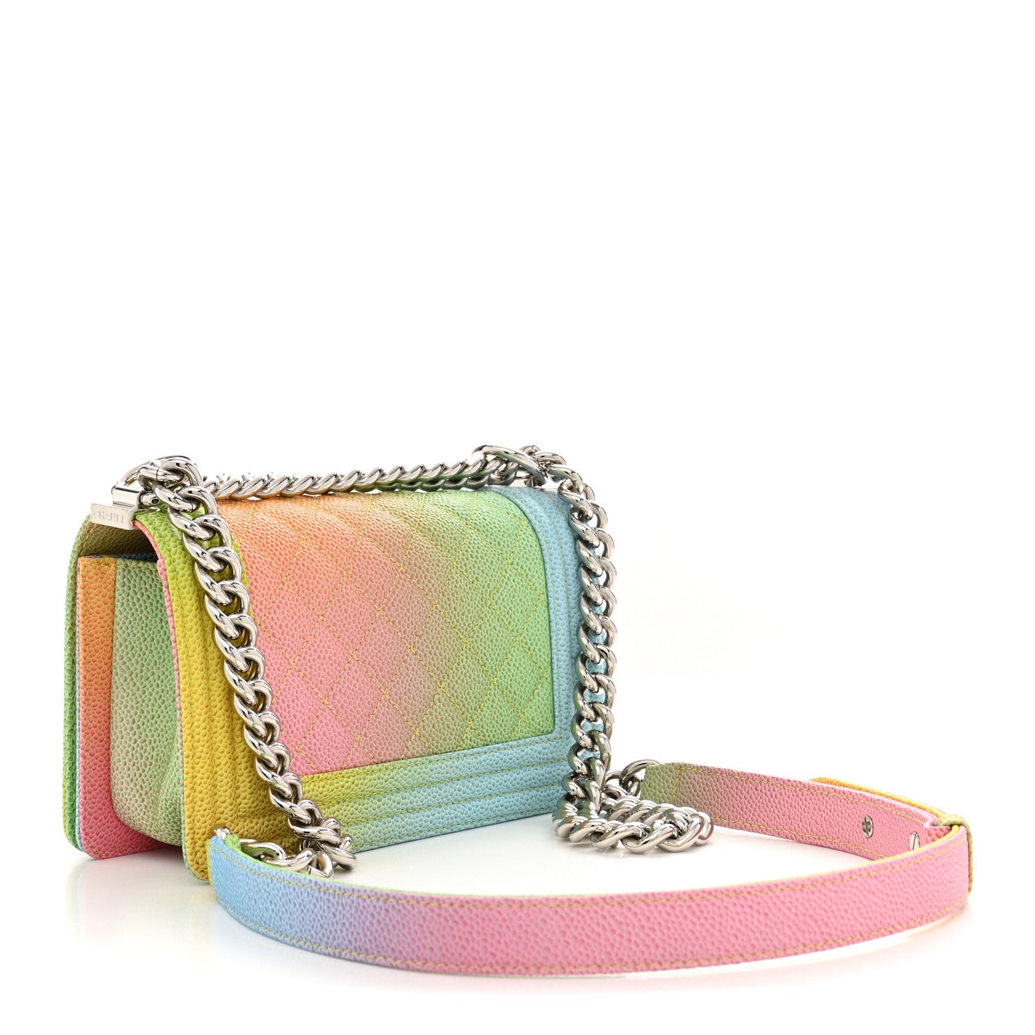 Chanel Caviar Quilted Small Cuba Rainbow Boy Flap  Multicolor 3 of 11