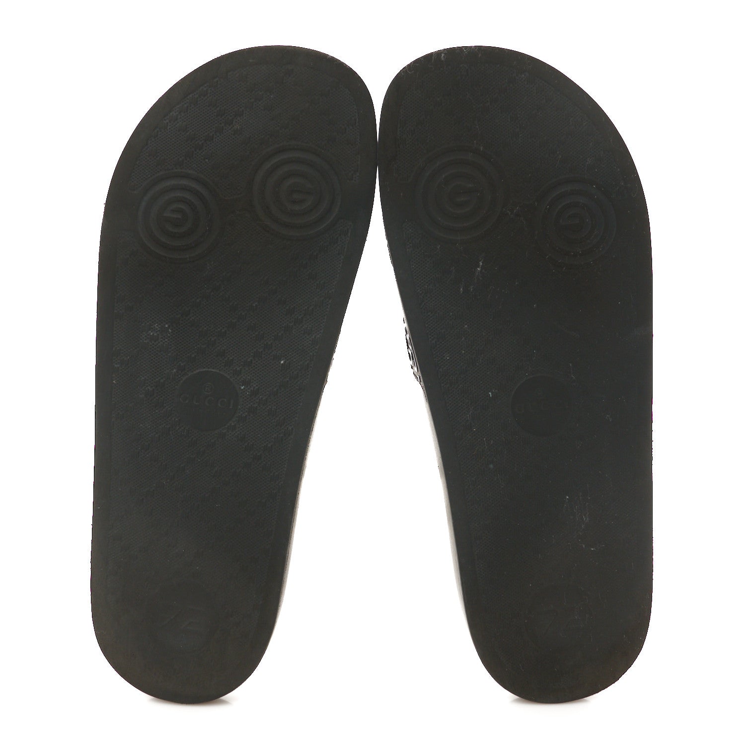 Gucci Rubber GG Monogram Perforated Womens Slide Sandals 40 Black 11 of 18