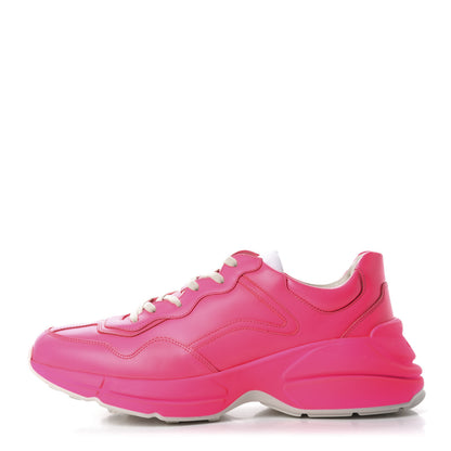 Gucci Calfskin Mens Rhyton Sneakers 10.5 Fuxia Fluo 1 of 10
