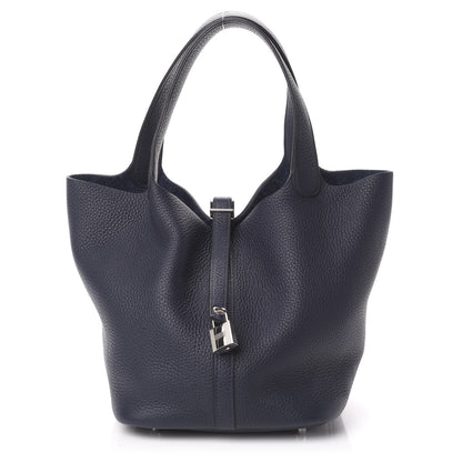 Hermes Taurillon Clemence Picotin Lock 22 MM Bleu Nuit 1 of 11
