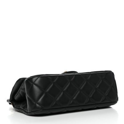 Chanel Calfskin Quilted Small Lady Handle Clutch With Chain Black 4 of 12