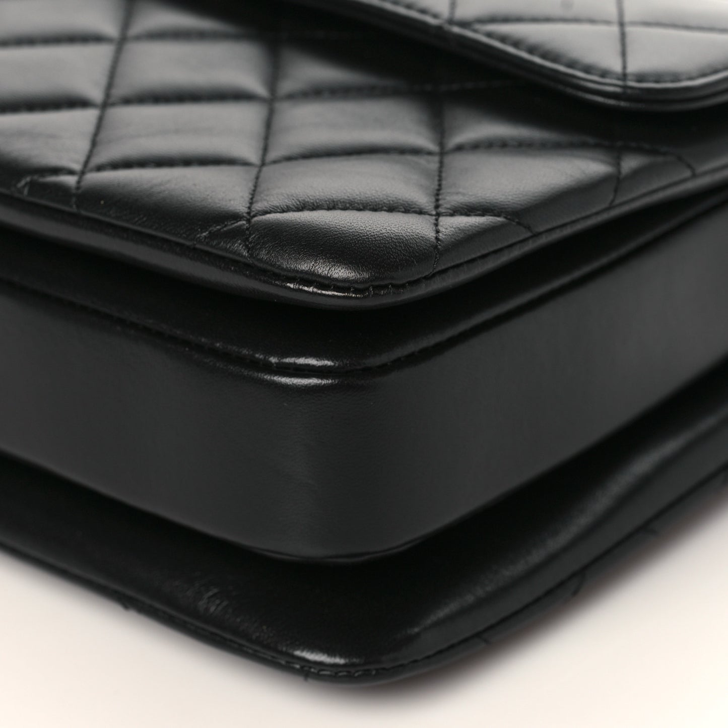 Lambskin Quilted Medium Trendy CC Flap Dual Handle Bag Black