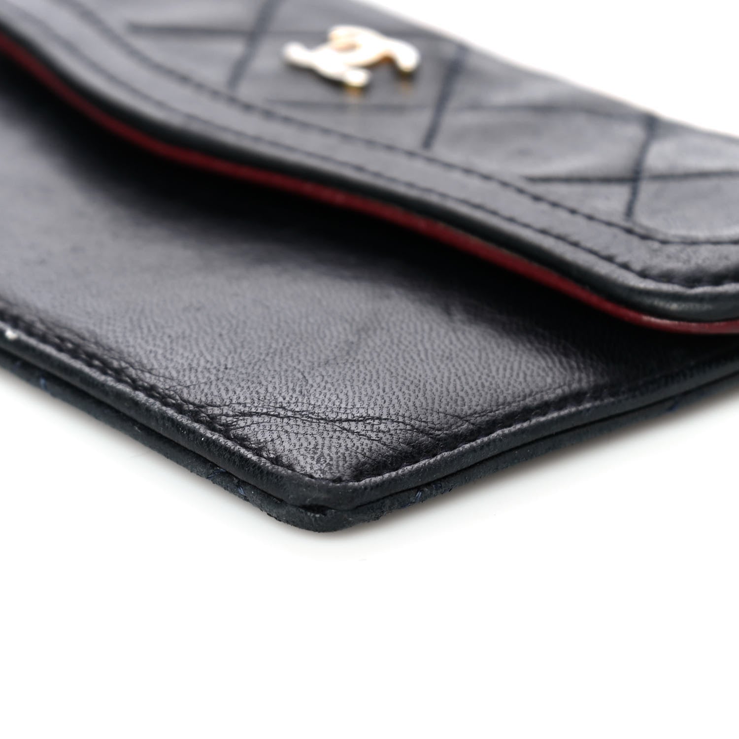 Chanel Lambskin Quilted Flap Pouch Black 7 of 8