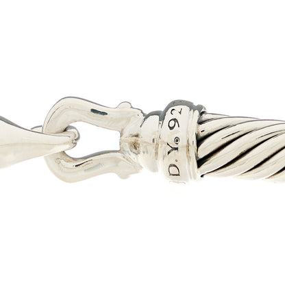David Yurman Sterling Silver Diamond 5mm Cable Buckle Bracelet 3 of 3