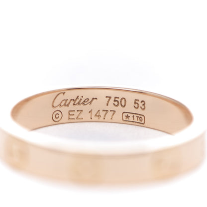 Cartier 18K Pink Gold 3.5mm LOVE Wedding Band Ring 53 6.25 4 of 5