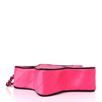 Chanel Satin Quilted Walk Of Fame Star Bag Fuchsia Black 4 of 9