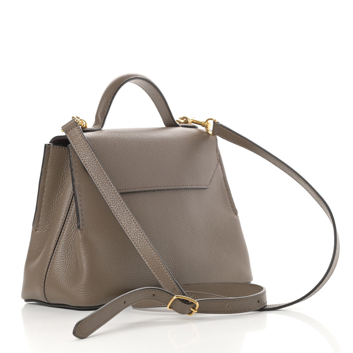 Small Classic Grain Calfskin Mini Seaton Clay