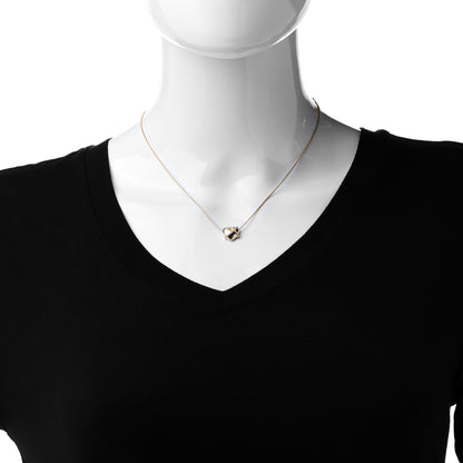David Yurman 18K Yellow Gold Diamond Le Petit Coeur Heart Pendant Necklace 2 of 8