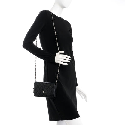 Chanel Caviar Quilted Wallet On Chain WOC Black 2 of 8