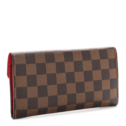 Louis Vuitton Damier Ebene Josephine Wallet Red 3 of 11