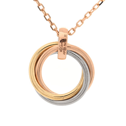 Cartier 18K Pink White Yellow Gold Diamond Trinity Pendant Necklace 4 of 5
