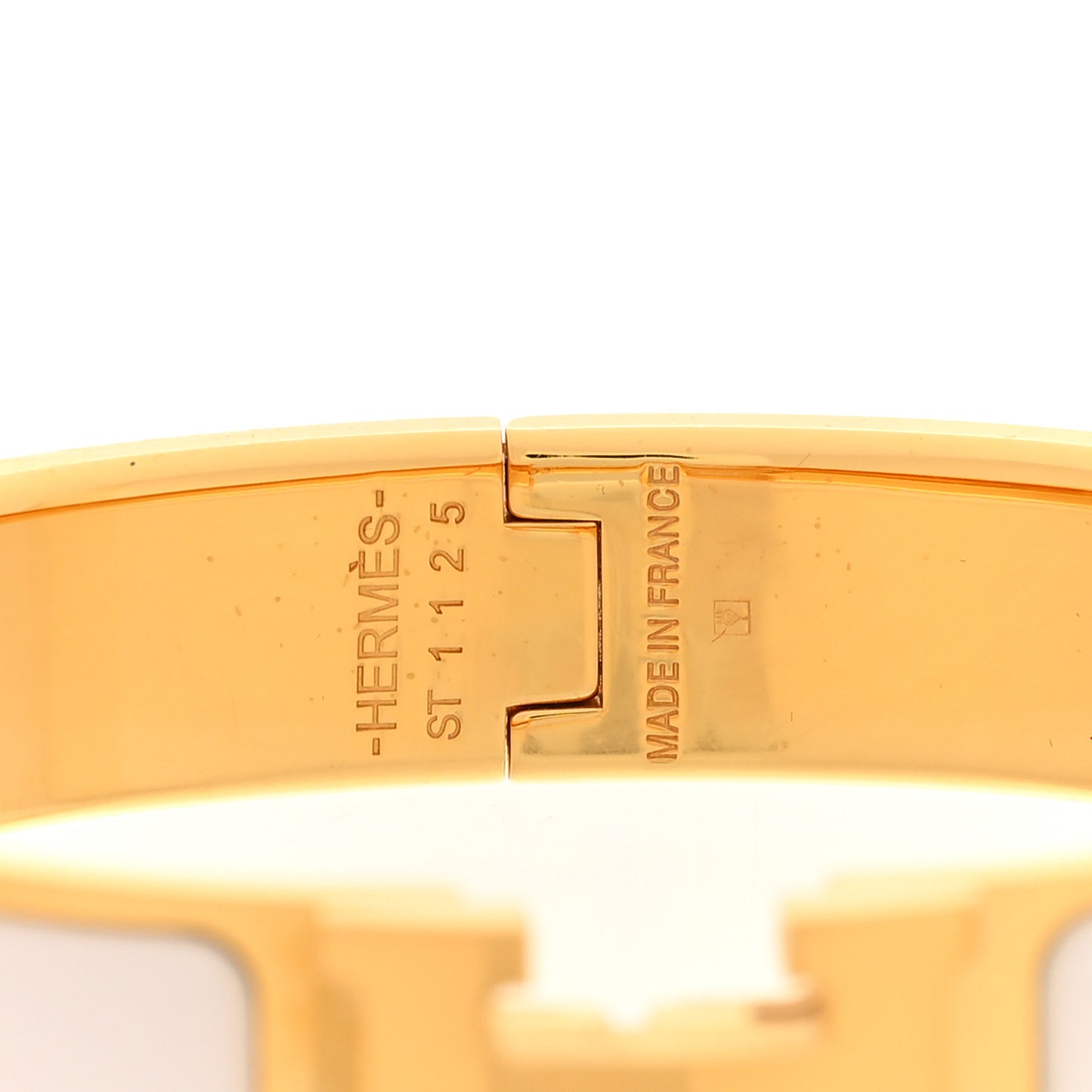 Enamel Narrow Clic Clac H Bracelet PM White
