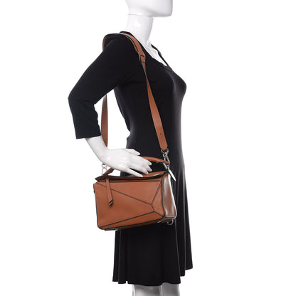 Loewe Calfskin Small Puzzle Bag Tan 2 of 10