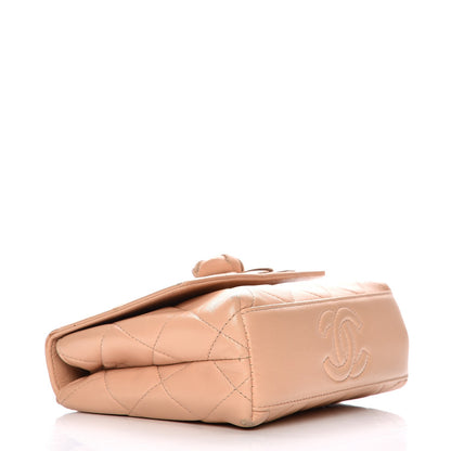 Chanel Lambskin Quilted Mini Camellia Flap Beige 4 of 12