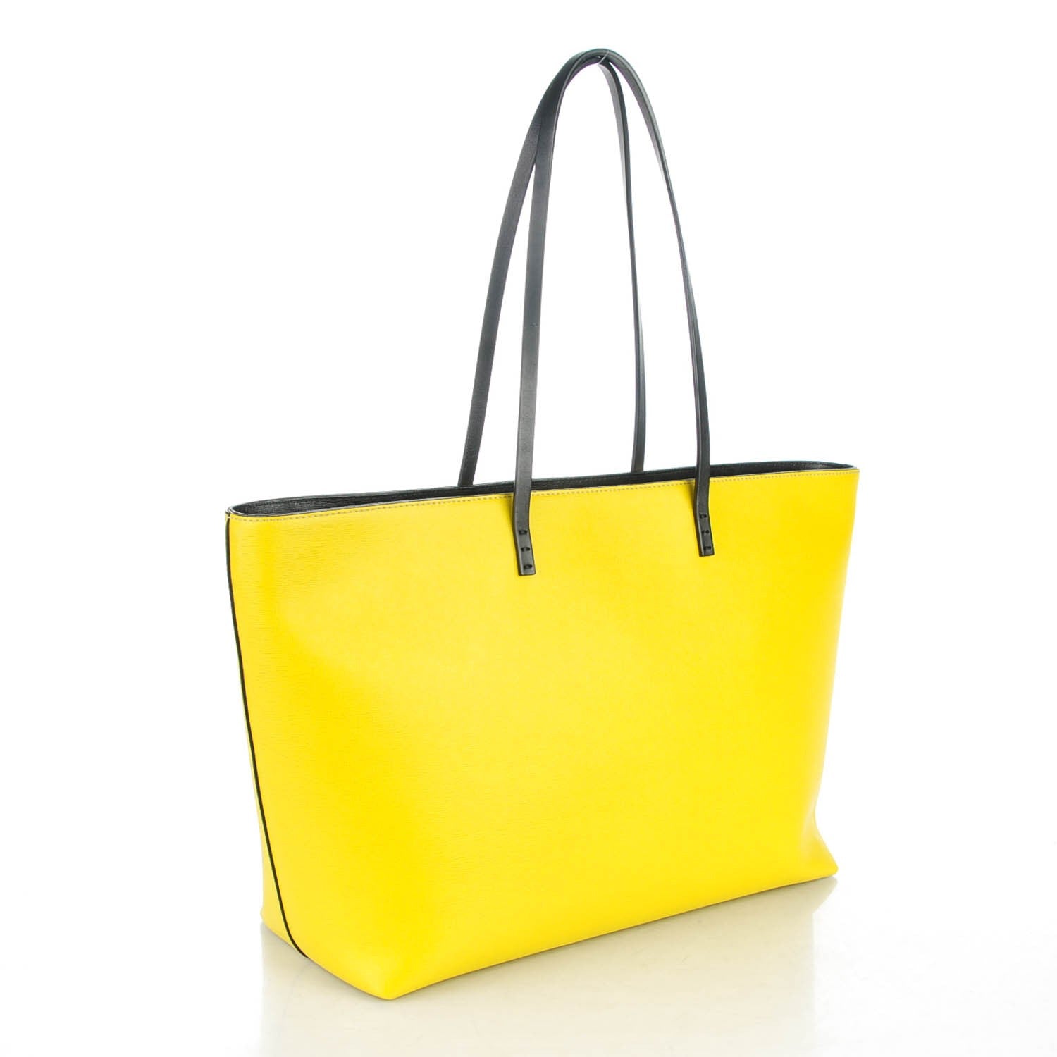 Fendi Vitello Elite Cuoio Monster Buggies Medium Roll Tote Cedro Black 3 of 9