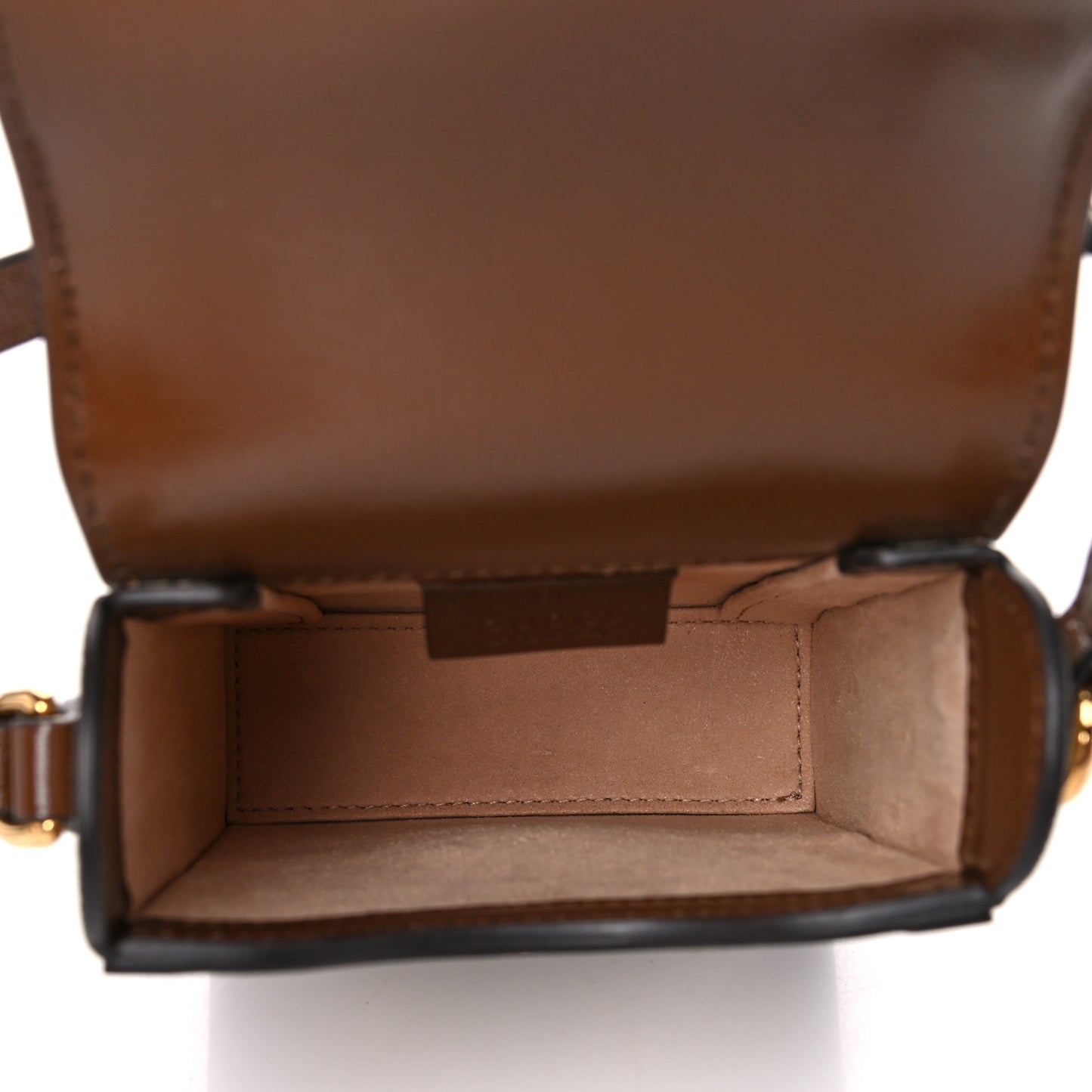 GG Supreme Monogram Mini Horsebit 1955 Crossbody Bag Beige Brown Sugar