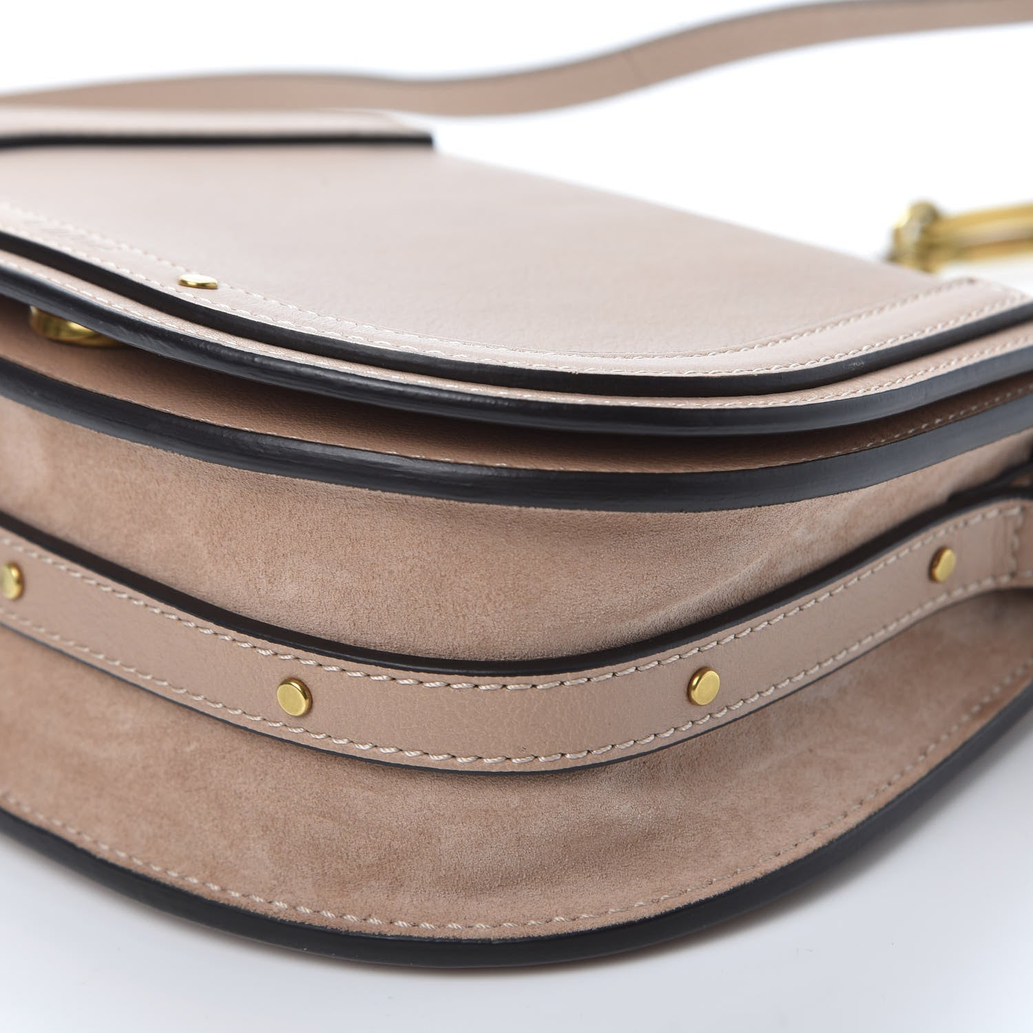 Chloe Calfskin Suede Small Nile Bracelet Bag Biscotti Beige 6 of 9