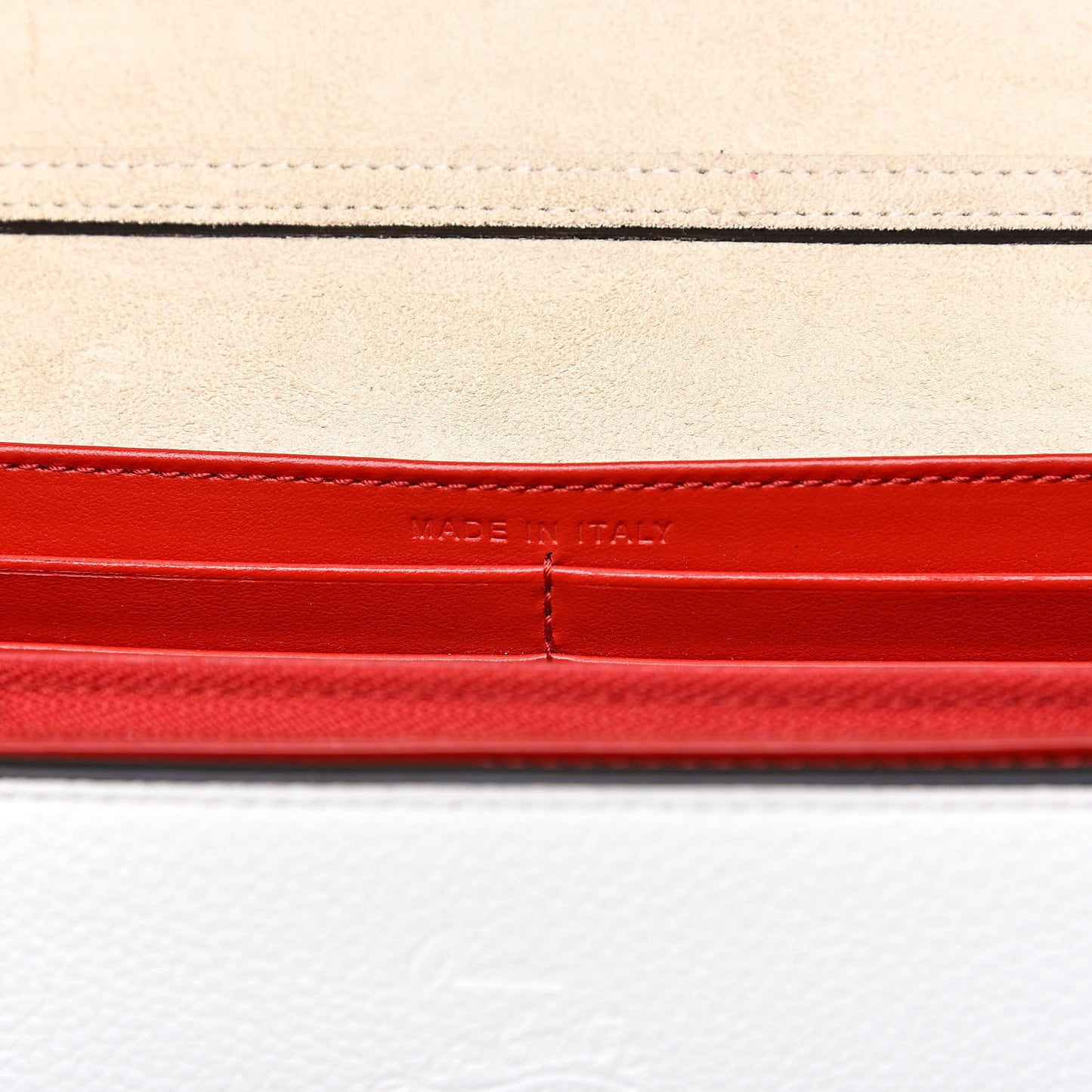 Grained Calfskin Spikes Loubinthesky Paloma Wallet On Chain White