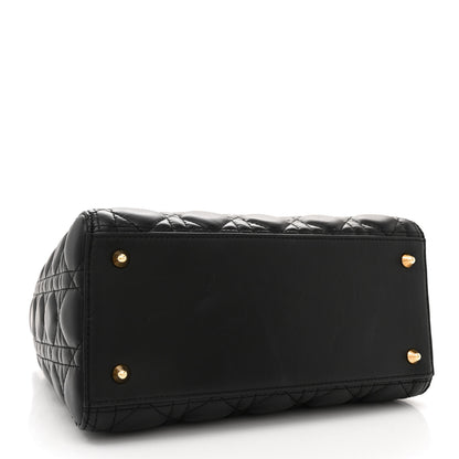 Christian Dior Lambskin Cannage Medium Lady Dior Black 4 of 10