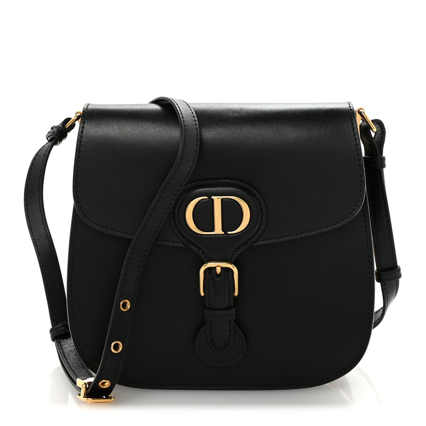 Box Calfskin Medium Bobby Frame Flap Black
