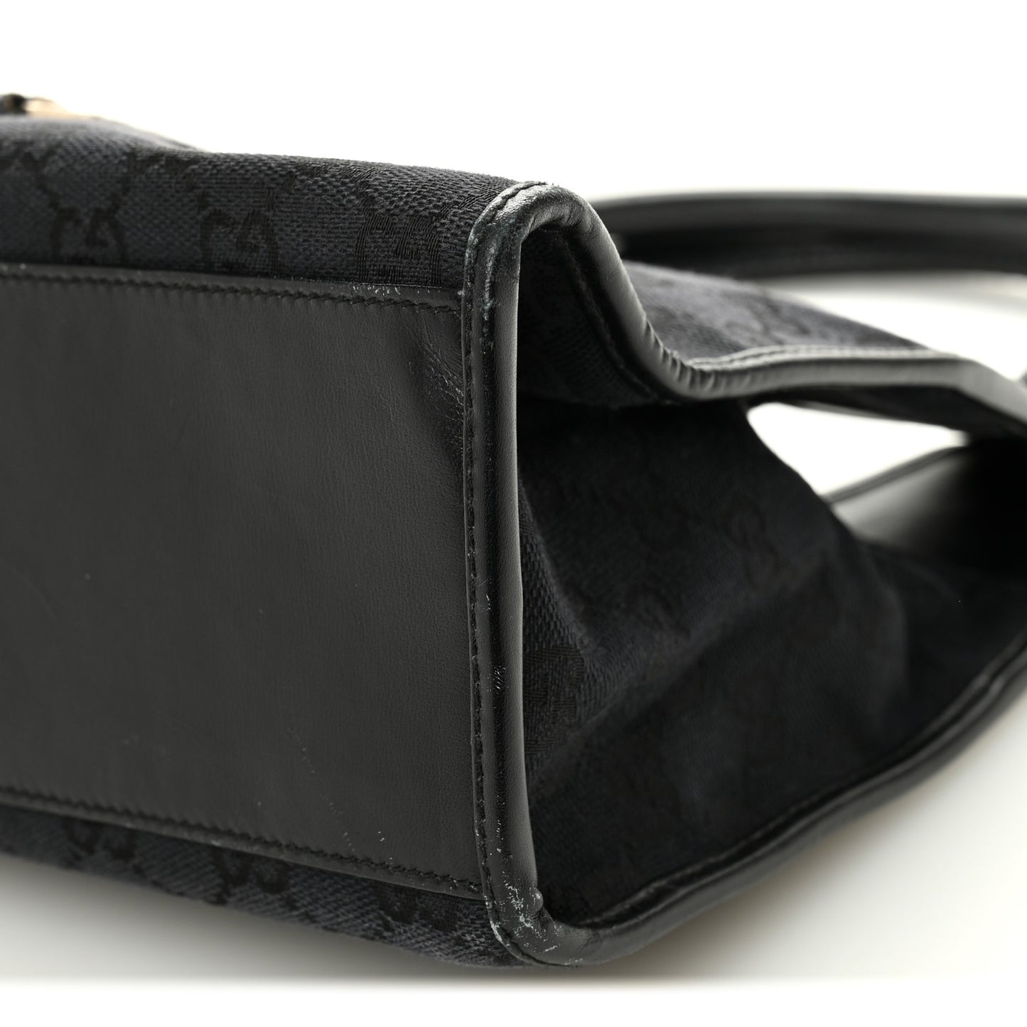 Monogram Bardot Shoulder Bag Black