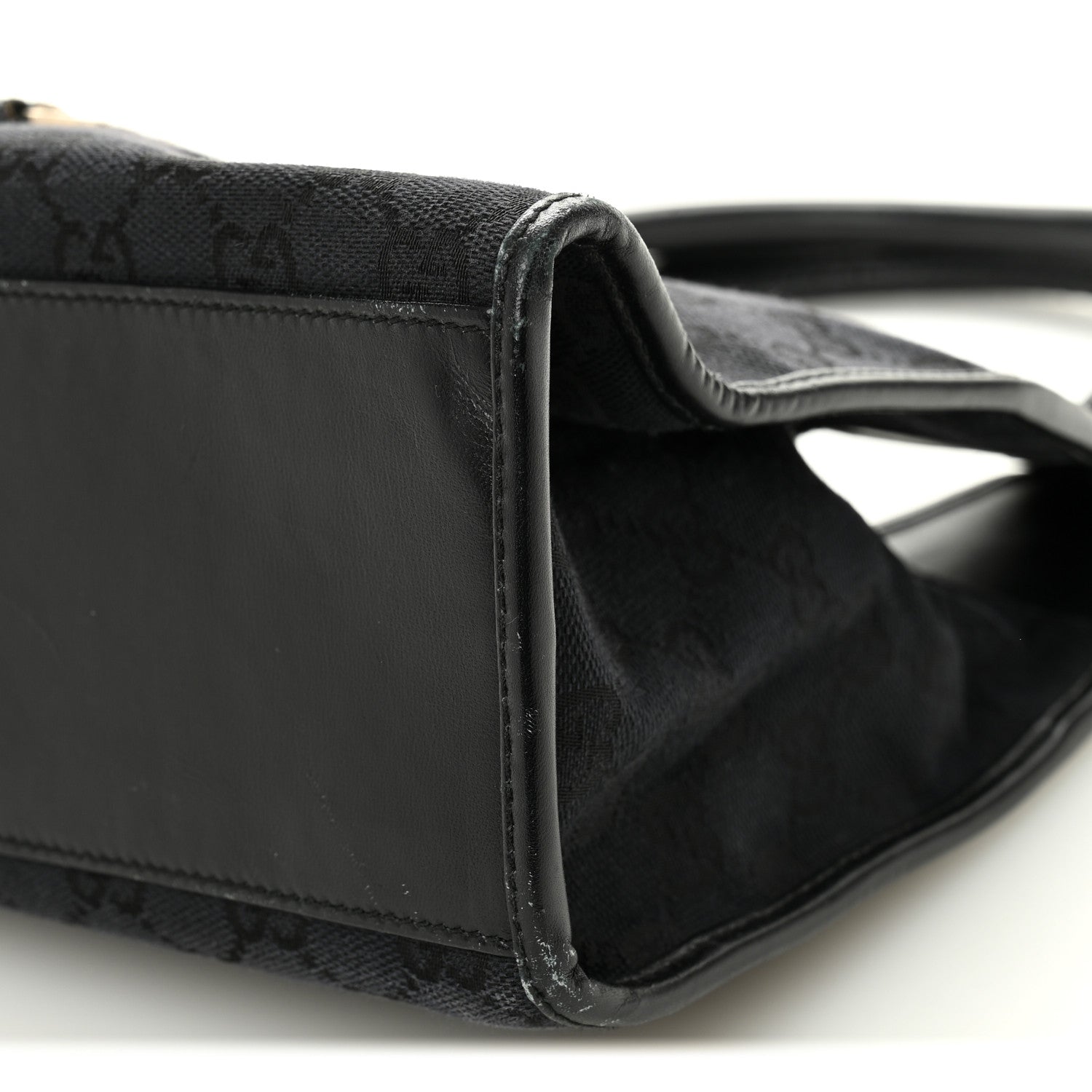 Gucci Monogram Bardot Shoulder Bag Black 10 of 13